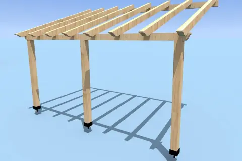Estructura de madera para un porche. ¿Cuánto cuesta un porche así?